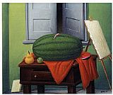 Still Life With Watermelon by Fernando Botero